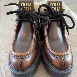 Miu Miu Sienna Fume Leather Boots